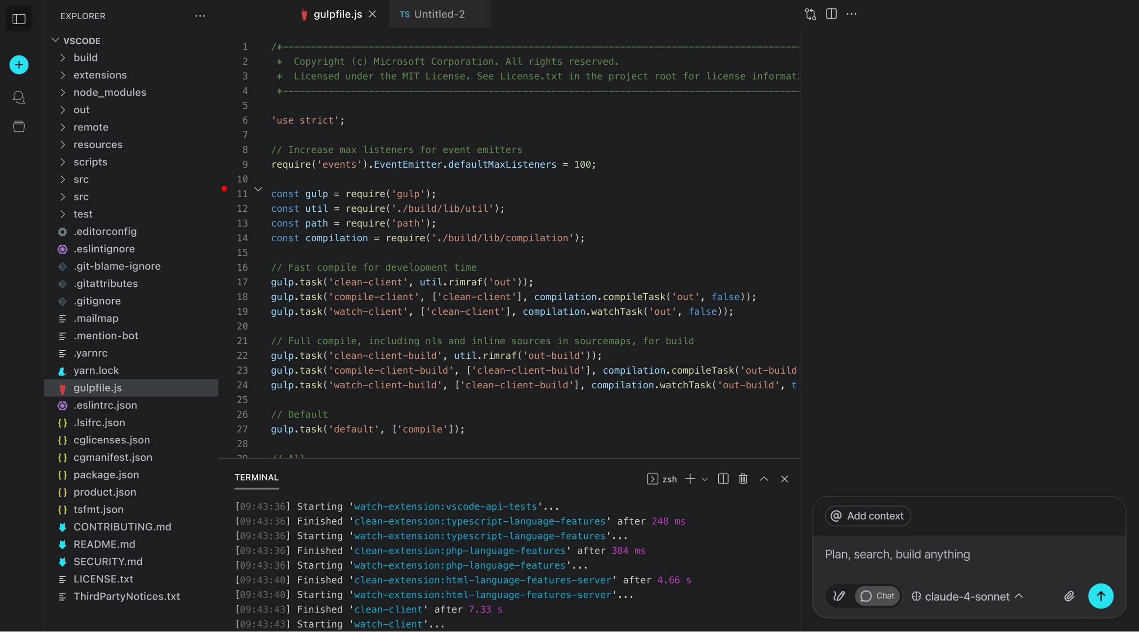 Orin workspace with a project editor, terminal, and live preview